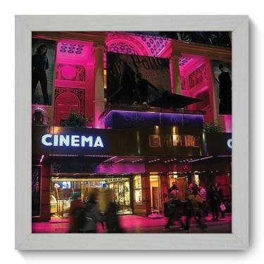 Imagem de Quadro Decorativo - Cinema - 22cm x 22cm - 019qdhb - Allodi