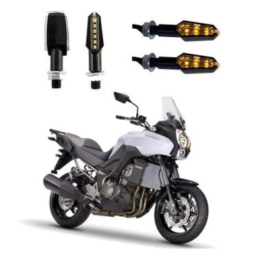 Imagem de KIT 4 Luz Seta Esportiva Pisca de Led Modelo P29 Para Moto VERSYS 1000