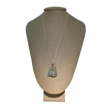 Imagem de Colar Cadeado Prata 925 Água Marinha Bruta - Ponte Vecchio - Ponte Vec