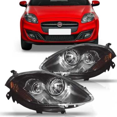 Imagem de Farol Fiat Bravo 2010 2011 2012 2013 2014 2015 2016 Fume Black - DEPO,