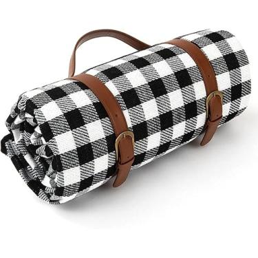 Imagem de Cobertor De Piquenique à Prova D'água, Tapete De Praia Dobrável à Prova De Areia Para Festa De Acampamento Ao Ar Livre Em Família, Cobertor Portátil Tapete De Viag, Black, 200x200cm