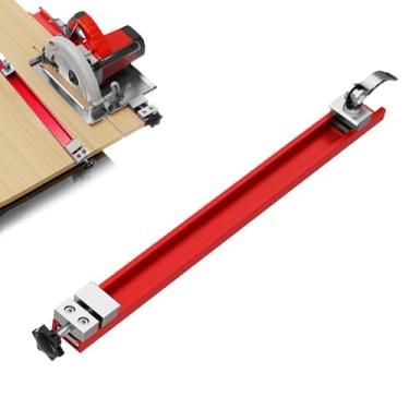 Imagem de Trilho de guia de serra circular, guia de base de máquina de corte de alumínio ajustável para base de 30 cm, guia de serra circular elétrica para tarefas de corte e fresagem de precisão de marcenaria