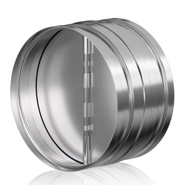 Imagem de [Atualizado] Amortecedor de retrocesso Hon&Guan de 15 cm, amortecedor de duto de fluxo de ar unidirecional de 15 cm Preventor de refluxo Preventor de duto bloqueador de corrente de ar