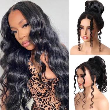 Imagem de Peruca RASHINEE Hidden Strap 360 Lace Front Human Hair Body Wave