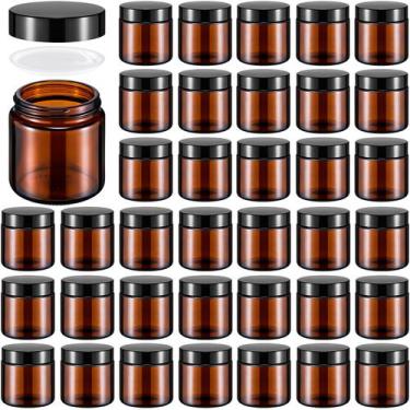 Imagem de Frascos de vidro Norme 4 onças/120 ml com tampas à prova de vazamentos