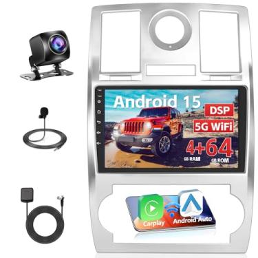 Imagem de [4 + 64 G] Rádio automotivo Hikity para Chrysler 300C 2004 2005 2006 2007 2008 2009 2010 2011, tela sensível ao toque de 9 polegadas, estéreo, GPS, WiFi, Bluetooth, câmera de backup