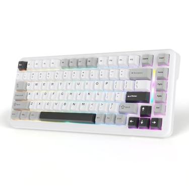 Imagem de MAMBASNAKE Teclado mecânico para jogos M82 HE 75%, interruptor magnético de efeito Hall, modo de acionamento rápido ajustável, taxa de sondagem de 8000 Hz, teclado com fio retroiluminado RGB para