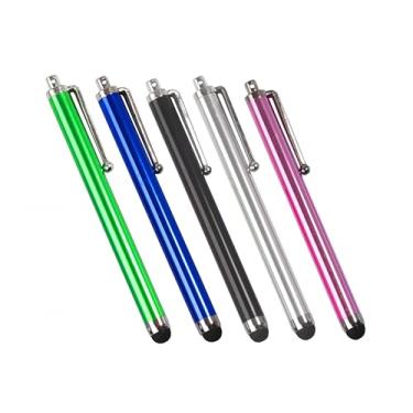 Imagem de HaawStez Caneta Stylus Stylus de metal capacitiva 9.0 para smartphone, tablet, iOS/Android, dispositivos celulares com tela sensível ao toque (multicolorida, 5 peças)