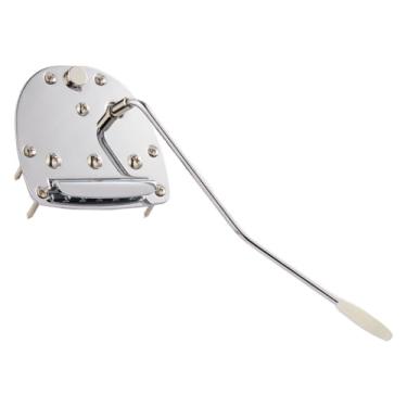 Imagem de Sistema de tremolo para guitarra elétrica, ponte vibrata com braço de tremolo Whammy Bar para Jaguar/Jazzmaster com botão de bloqueio cromado