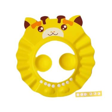 Imagem de EHJRE Touca de banho para bebês, chapéu de xampu, viseira de proteção durante o banho
