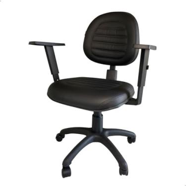 Imagem de Cadeira Executiva Arkab Giratória Ergonômica com Braços Reguláveis, Revestida em Courvin, Preta