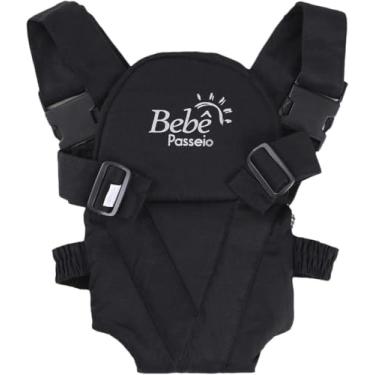Imagem de Canguru Carregador de Bebê Ergonômico – Até 15Kg, Ideal para Passeio, Conforto e Segurança – Preto