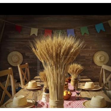 Imagem de Hastes De Trigo Seco Para Decoração Festa Junina, Arranjos De Natal, Arraiá Enfeites Artigos Mesa Arranjo Elegante ( Cada Maço Tem 40 Hastes de 35 a 45 Cms cada ) (280)