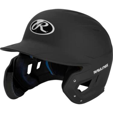 Imagem de Rawlings | Capacete de rebatedor ajustável MACH com aba de extensão | batedor de mão esquerda | Senior (16-19 cm) | Preto fosco