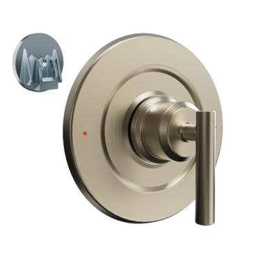 Imagem de Kit de reposição para manípulo de alavanca única Moen T2901BN, compatível com válvulas balanceadas de pressão Moen Gibson Posi-Temp 2510/2520/2570/2590, metal sólido durável, níquel escovado