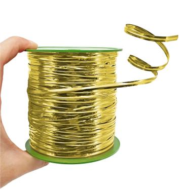 Imagem de HAHIYO 300 metros/1050 pés/320 m laços torcidos de metal dourado para pão doce planta café jardim celofane sacos de presente plástico festa de Halloween bolo e projetos de artesanato