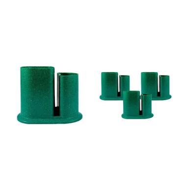 Imagem de Kit 4 Porta Lápis Duo Fibra Madeira Verde