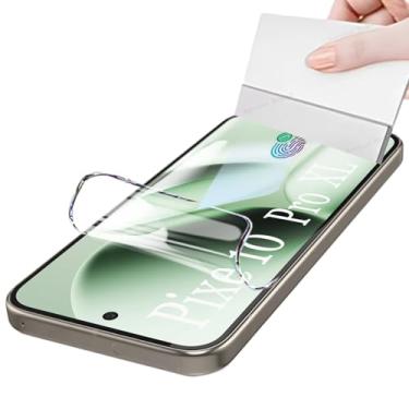 Imagem de Renwox 2 películas de hidrogel de alta sensibilidade para Google Pixel 10 Pro XL 6,8 polegadas, protetor de tela TPU macio transparente, autorreparável, ultrafino, à prova de explosão, desbloqueio de