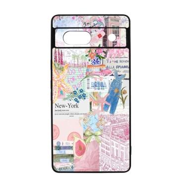 Imagem de qizjio Capa de telefone colagem à prova de choque protetora de verão para Google Pixel 7A