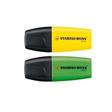 Imagem de Marca Texto - STABILO BOSS ORIGINAL Mini – Blister com 2 unidades – Amarelo e Verde
