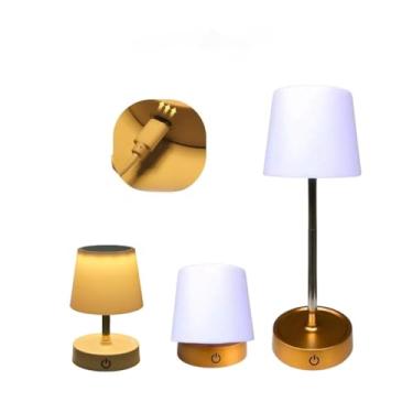 Imagem de Luminária de Mesa LED Recarregável Touch - Altura Ajustável, Luz Aconchegante para Estudo e Leitura - USB, Bateria de Longa Duração