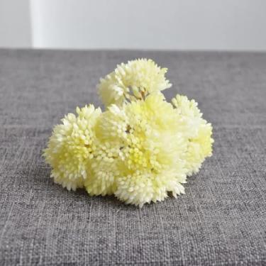 Imagem de 5 peças de plantas suculentas de látex Mizi, arroz, frutas, decoração para mesa de casa, plantas falsas, paisagismo, jardim, festa de casamento, decoração de eventos florais (branco)