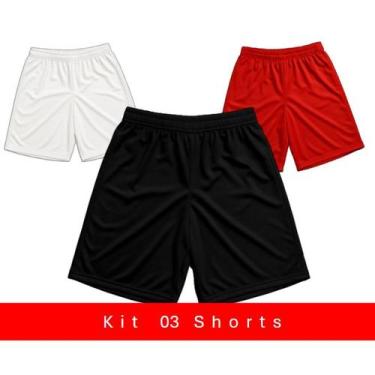 Imagem de Calção futebol Short Masculino kit 03 unidades oferta! - alice chic fi