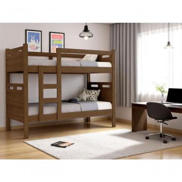 Imagem de Beliche Robusto Com 2 Colchões Confortáveis - Kit Completo Legno