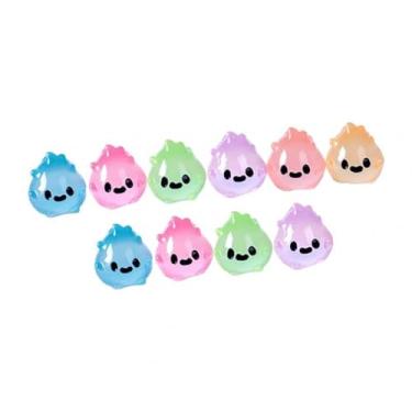 Imagem de Generic 10 peças mini figuras luminosas de Halloween enfeites de Halloween micro paisagem para desktop, Chama 2.4cmx2.5cm