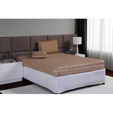 Imagem de Capa de Colchão Casal Padrão Malha Gel Com Zíper Várias Estampas (1-AVELÃ)