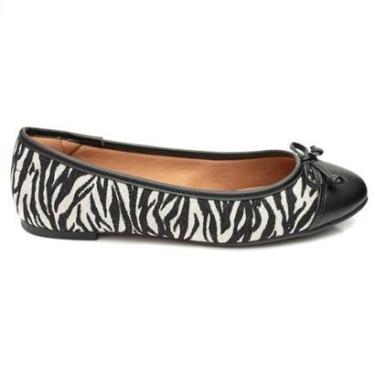 Imagem de Sapatilha Feminina Vizzano Tecido Tramado  1432.100 Zebra 35-Feminino