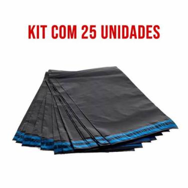 Imagem de Kit 25 Envelope Segurança Plástico Cinza Eco Reciclado Coex 15x20 15 x