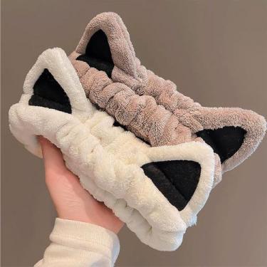 Imagem de Bandana de spa Huachi Cute Cat para lavar o rosto, maquiagem e cuidado