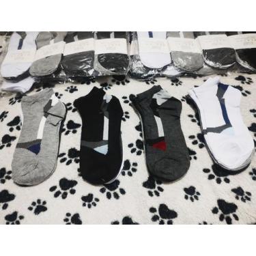 Imagem de Meia Masculino Soquete Cano Curto - Padrão, 12 pares misto, 40-46