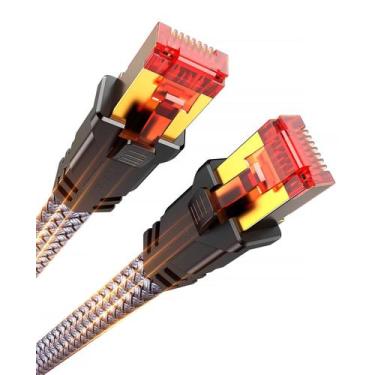 Imagem de Cabo Ethernet Snowkids Cat 8 25 pés 40 Gbps 2000 Mhz RJ45