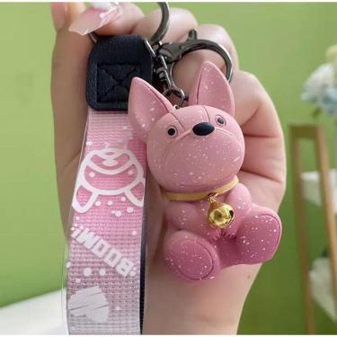 Imagem de Chaveiro Cachorro Galaxy Pink 6cm Resina