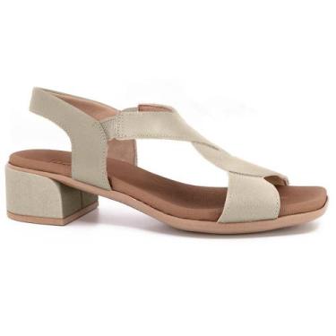 Imagem de Sandalia usaflex em couro ref an27003 feminino, 36, Ouro