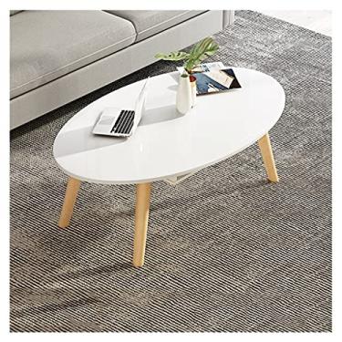 Imagem de Mesa de centro de design simples, mesa lateral oval moderna, mesa de coquetel, usada no quarto, sala de estar, indústria doméstica, janela, janela, mesa, amarela, branca, minimalista para sala de