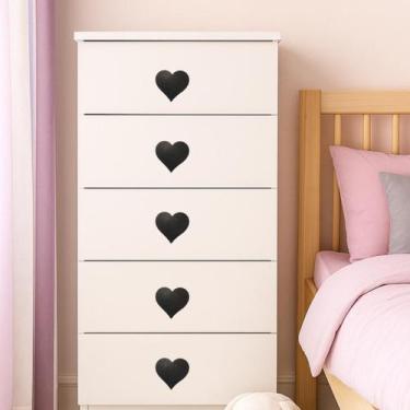 Imagem de Kit 2 Puxadores de Gaveta Coração  Decoração para Móveis, Armários, Cô