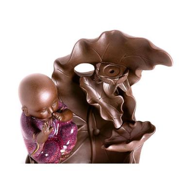 Imagem de Incensário Cascata Silêncio Budinha 22 Cm Luxo Decorativo