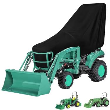 Imagem de LYHNMW Capa de trator à prova d'água, resistente a UV Oxford, à prova de poeira, capa de trator de tamanho grande com fivela e bolsa protetora, compatível com Kubota, Bobcat, Mahindra, John Deere