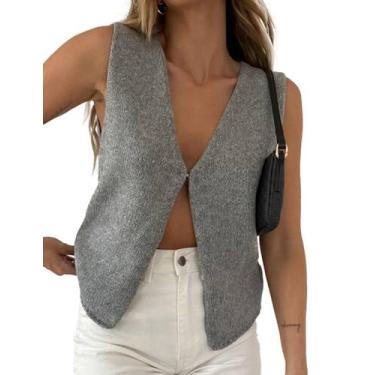 Imagem de Camiseta regata vintage Mieeyali, colete Y2k de malha para mulheres