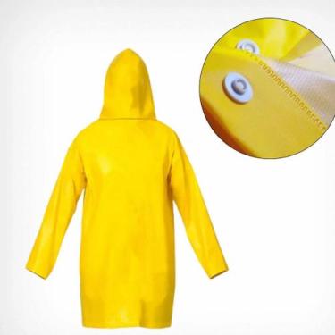 Imagem de Capa De Chuva Pvc Capuz Forrada Impermeável Reforçada Obra - plastcor