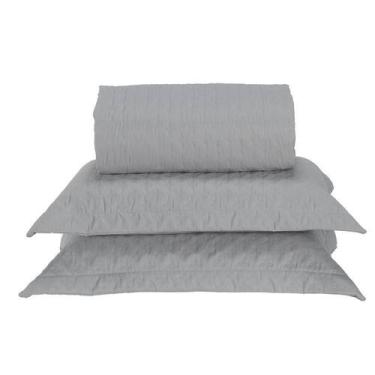 Imagem de Kit Cobre Leito Milão Queen 3 Peças 100% Poliéster - Linho / Branco - 