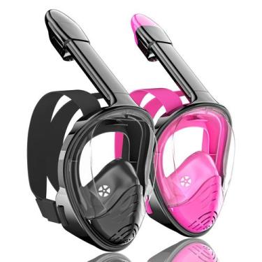 Imagem de Máscara de snorkel QingSong Full Face para adultos com suporte de câme