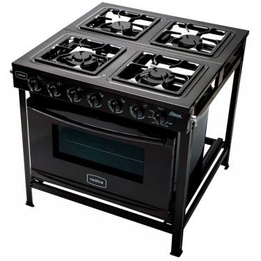 Imagem de Fogao Industrial Realce 4 Bocas Manual Mesa Esmaltada Forno 94 Litros