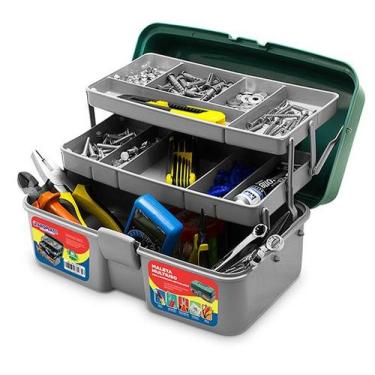 Imagem de Maleta De Ferramentas Multiuso Com 2 Bandejas Articuladas - Arqplast