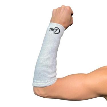 Imagem de Manguito Curto Brac Protetor de Antebraço Branco TM7 Sports, P