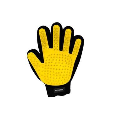 Imagem de Luva Tira Pelos Destro para Cães e Gatos Amarela - GERMANHART