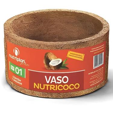 Imagem de Vaso Xaxim Fibra De Coco Nutricoco Nº01 P/Plantas Pequeno - nutriplast